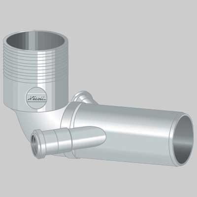 Curva Wc 2 Attacchi Ø40 Oring Ø 100 Made In Italy