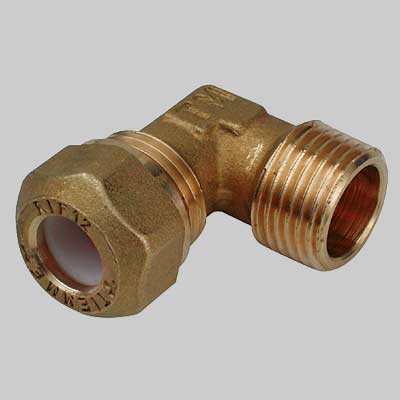 Raccordo A Gomito Maschio Con Ogiva P.T.E.F. 14 1/2 X 1/2 Tiemme