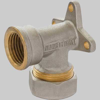 Gomito Con Flangia 3 Fori Oring 12 X 1/2 Ape Raccorderie