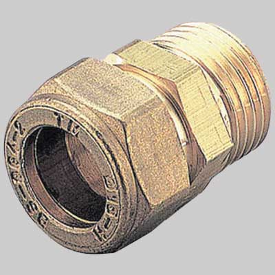 Raccordo Dritto Maschio Con Ogiva Ottone 22 X 1' Tiemme