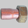 Mezzo Bocchettone A Saldare Femmina Dado Girevole 12 X 1/2 Made In Italy