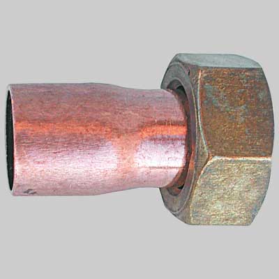 Mezzo Bocchettone A Saldare Femmina Dado Girevole 16 X 3/4 Made In Italy