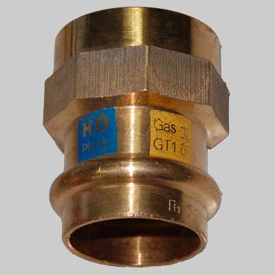 Raccordo Bronzo Diritto Femmina A Pressare 28 X 1 Made In Italy