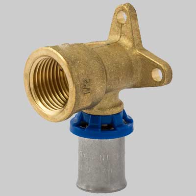 Raccordo A Gomito Con Flangia Corta Ape Press 20 X 1/2 Ape Raccorderie