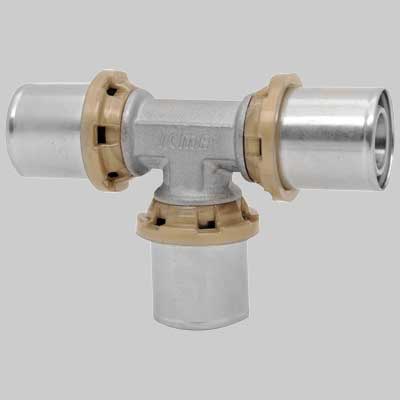 Raccordo A Tee Doppio A Pressare 20 X 20 X 20 Icma