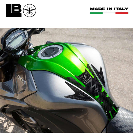 Paraserbatoio moto adesivo resinato 3D compatibile con Kawasaki Z1000 2010-2020