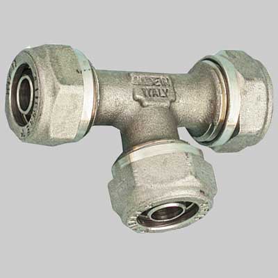 Raccordo A Tee Doppio Per Tubo Cobrapex 15 X 15 X 15 S. 2,5 Tiemme
