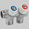 Collettore Inclinato Con Rubinetti Di Arresto 3/4X1/2 (16) 3 Vie Mf Made In Italy