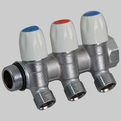 Collettore Lineare Con Rubinetto Tiemme 3/4 1/2 (16) 2 Vie Tiemme