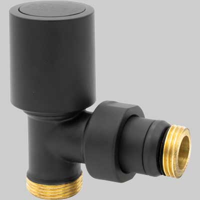 Valvola Aida Termostatica A Squadra Nera 1/2 24X1,5 Icma