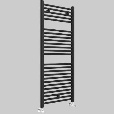 Termoarredo Scaldasalviette Sanremo Nero Opaco H.1420Xl.500 Int.450 Lazzarini