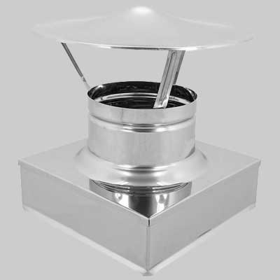 Fumaiolo A Cappello Cinese Quadro 420X420 Mm Made In Italy