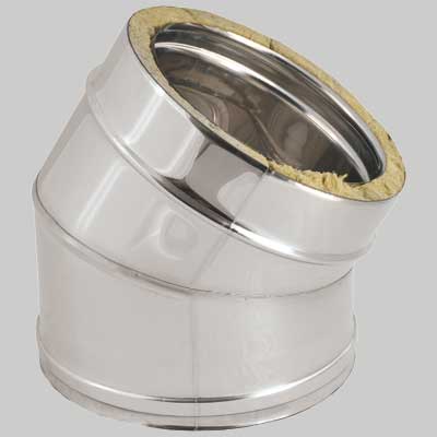 Curva A 45 ° Doppia Parete Int. Ee ? 200 Est. Ee ? 250 Made In Italy