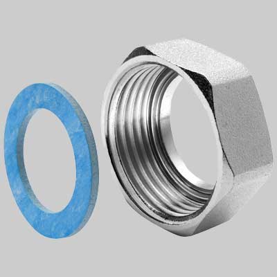 Dado In Ottone Con Guarnizione Per Tubo Csst - Dn 12X-1/2 Acqua - 1 Confezioni - Psp