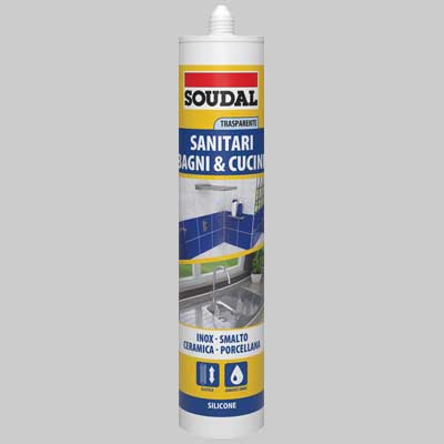 Silicone Acetico Per Sanitari Soudal Ml 300 Ml 300 Bianco Soudal