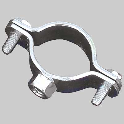 Solo Collare Ferma Tubo In Acciaio Zincato - 11/4 - 2 Pezzi - Made In Italy