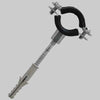 Collare Ferma Tubo Completo Con Gomma - 11/2 Ø 44-49 Tassello M8 - 2 Pezzi - Made In Italy