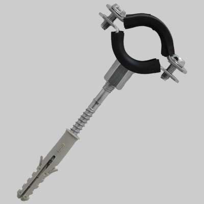 Collare Ferma Tubo Completo Con Gomma - 2 Ø 57-61 Tassello M10 - 2 Pezzi - Made In Italy