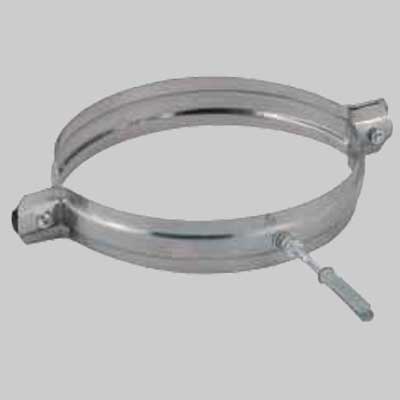 Collare Nervato In Acciaio Inox Per Canne Fumarie Ø 140 Made In Italy