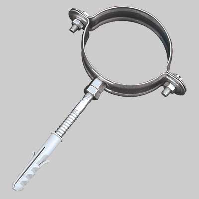 Collare Fermatubo - Ø 80 - Per Tubo Pluviale - 2 Pezzi - Made In Italy