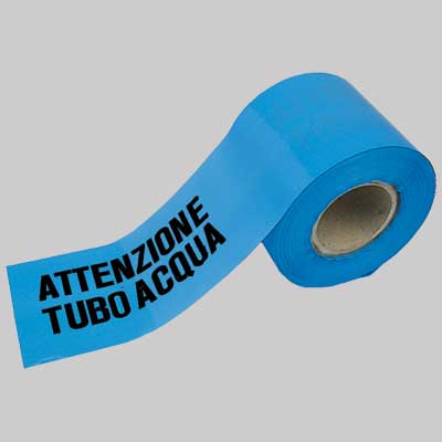 Nastro Avvertitore Interinox Per Tubazioni Sottosuolo Bluacqua Made In Italy