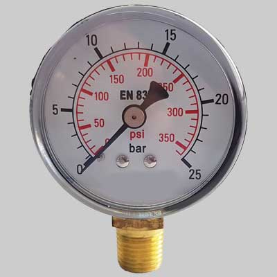 Manometro Ø 50 Laterale 0÷6 Bar Made In Italy