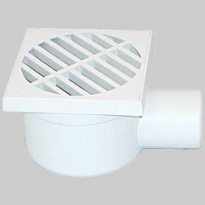 Chiusino Scarico Laterale Orientabile 100 X 100 Uscita 50 H 80 Mm Stamplast