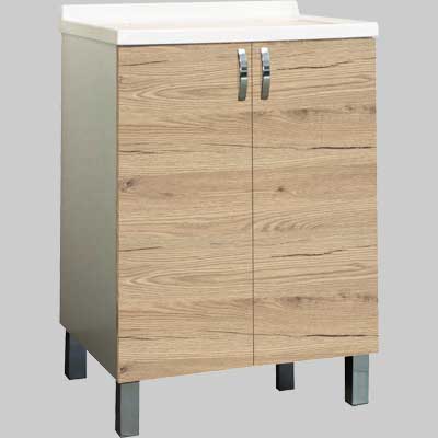 Mobile Lavatoio Koala 2 Ante Quercia Naturale P 60 X L 60 Cm Savini