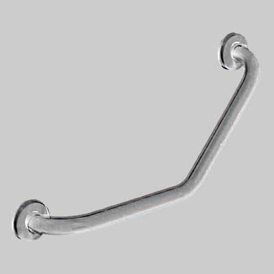 Corrimano Angolare 45 ° Acciaio Inox Satinato Cm 30 X 30 Made In Italy