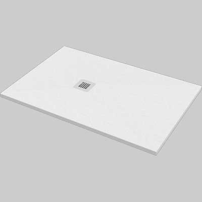 Piatto Doccia Rettangolare Effetto Pietra Bianco 70X100 Made In Italy