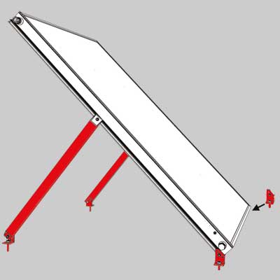 Staffa Di Montaggio Per Miro Installazione A Terra 1 Collettore 2 Mq Cardinale