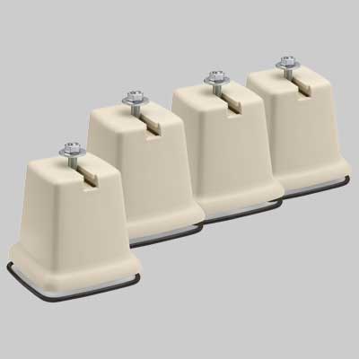 Supporti A Pavimento Kg 100 Kit 4 Pz Made In Italy