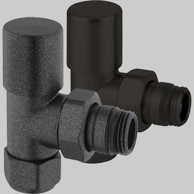 Valvola D'Arredo A Squadra Termostatizzabile High Style B - Nero Opaco 1/2 X 24-19 - - Arteclima