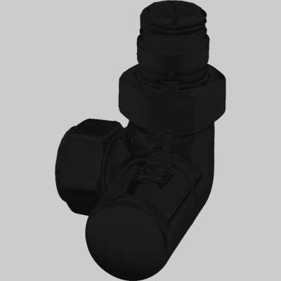 Detentori D'Arredo Ad Angolo Dx High Style B Nero Opaco 1/2 X 2419 Arteclima