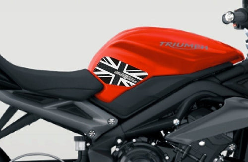 2 PROTEZIONI GINOCCHIA SERBATOIO 3D compatibili per MOTO triumph street triple