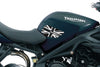 2 PROTEZIONI GINOCCHIA SERBATOIO 3D compatibili per MOTO triumph street triple