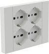 Multripresa Da Parete Schuko 'Quadra' Colore Bianco - Electraline