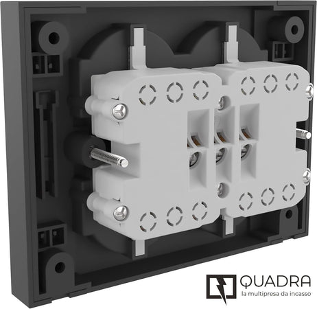 Multripresa Da Parete Schuko 'Quadra' Colore Nero - Electraline