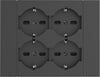 Multipresa Bipasso + Schuko Incasso Electraline Nero Posti 4 2P+T 16A