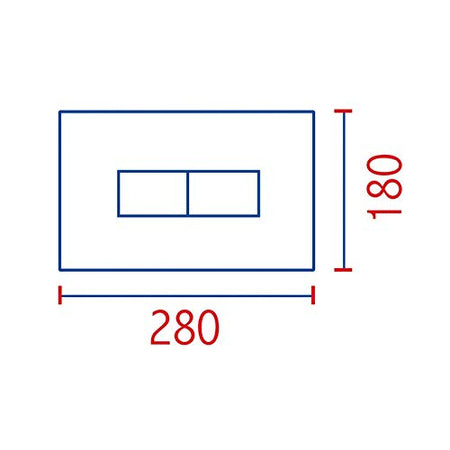 Placca Per Cassetta Incasso Pucci Eco 2 Pulsanti Linea Mod.2014- Nera Lucida- Pucci- Pezzi 1
