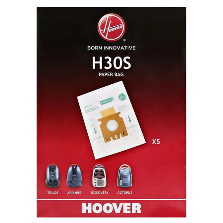 H30S Sacchetti Carta x5 per Aspirapolvere Arianne, Discovery, Octopus, Telios