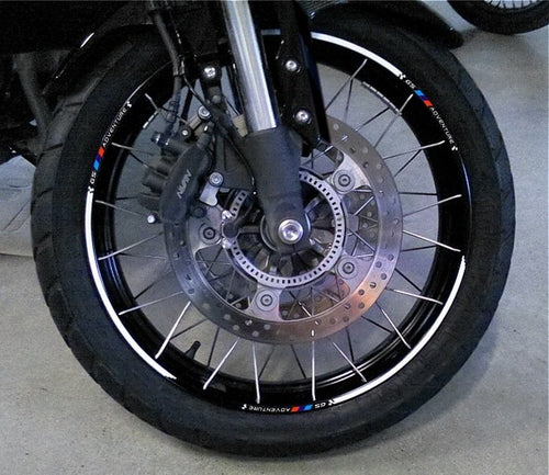 STRISCE ADESIVE stickers CERCHI compatibili per MOTO BMW GS ADVENTURE 2014-2021