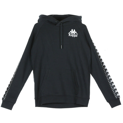 KAPPA Felpa Cappuccio Uomo Authentic Porta Black/white da uomo