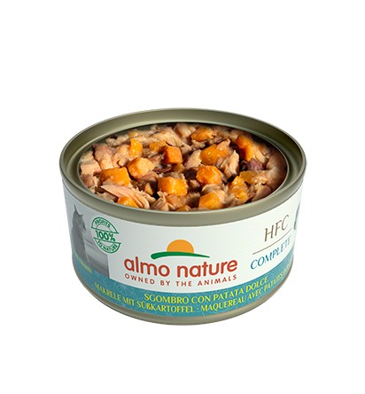 Almo Nature Scatoletta HFC Complete gusto Sgombro e Patata Dolce per Gatti Adulti 70gr