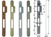 Contropiastra Con Aletta Per Serratura Patent A Bussola Bordo Tondo- - Acciaio Bronzato (B.00590.11.02) - 5 Pezzi Agb