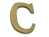Lettera Alfabeto C In Ottone Lucido - 5 Pezzi