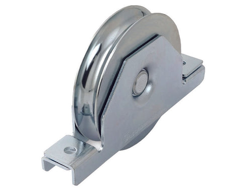 Ruota Cancelli Gola Tonda 1 Cuscinetto A Sfera Art.425- - Ø Mm.100X21 - Binario Ø Mm.16 - Portata Kg.230 - 2 Pezzi Combi