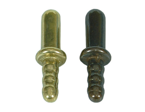 Incontro A Terra Per Pinza Fermaporta- - Ø Mm.8X45H. In Ottone Bronzato - 5 Pezzi