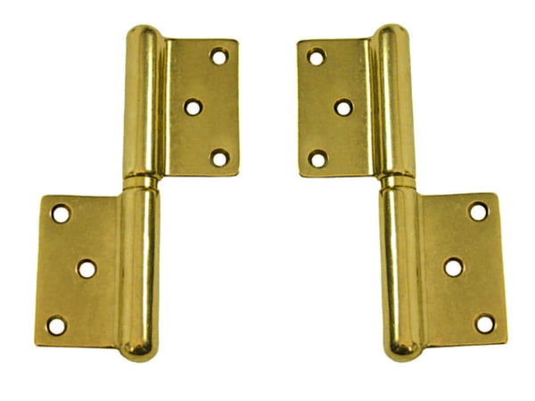Cerniera In Grossezza In Ottone Lucido- - Mm.140 Sx - 2 Pezzi
