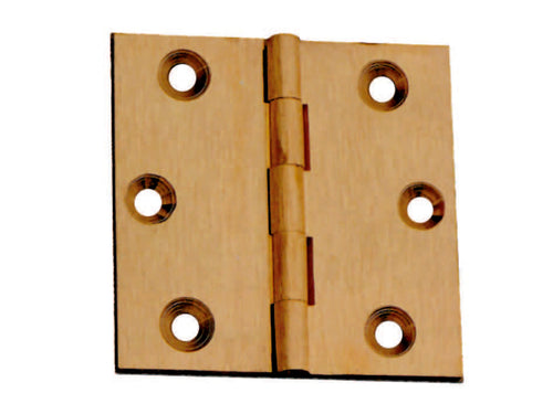 Cerniere Ottone Fresate Piane- - Mm.35X30 - 24 Pezzi